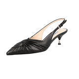 Prada Women's Black Leather Pumps / Heels 1I690I