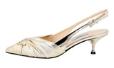 Prada Women's Gold Leather Pumps / Heels 1I690I