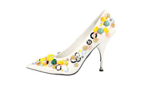Prada Women's White Leather Pumps / Heels 1I702I