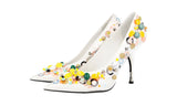 Prada Women's White Leather Pumps / Heels 1I702I