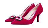 Prada Women's Pink Leather Pumps / Heels 1I722H