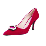 Prada Women's Pink Leather Pumps / Heels 1I722H