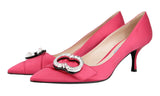 Prada Women's Pink Leather Pumps / Heels 1I745H