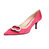 Prada Women's Pink Leather Pumps / Heels 1I745H