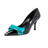 Prada Women's Black Leather Pumps / Heels 1I803H