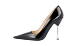 Prada Women's Black Saffiano Leather Pumps / Heels 1I831D
