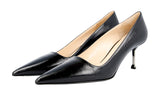 Prada Women's Black Saffiano Leather Pumps / Heels 1I831D