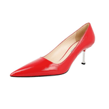 Prada Women's Red High-Quality Saffiano Leather Pumps / Heels 1I831D