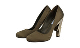 Prada Women's Green Leather Pumps / Heels 1I834L