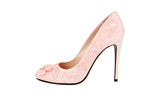 Prada Women's Pink Leather Sequins Pumps / Heels 1I893E
