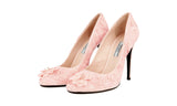 Prada Women's Pink Leather Sequins Pumps / Heels 1I893E