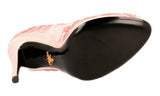 Prada Women's Pink Leather Sequins Pumps / Heels 1I893E