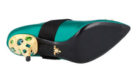 Prada Women's Green Leather Pumps / Heels 1I911H