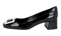 Prada Women's Black Leather Pumps / Heels 1I913F