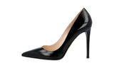 Prada Women's Black Saffiano Leather Pumps / Heels 1I939F