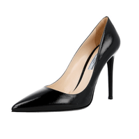 Prada Women's Black Saffiano Leather Pumps / Heels 1I939F