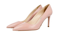 Prada Women's Pink Saffiano Leather Pumps / Heels 1I939F