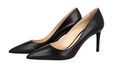 Prada Women's Black Leather Pumps / Heels 1I939F