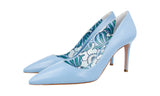 Prada Women's Blue Leather Pumps / Heels 1I939F