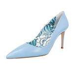 Prada Women's Blue Leather Pumps / Heels 1I939F