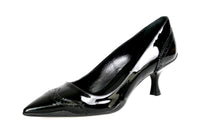 Prada Women's Black Full Brogue Leather Pumps / Heels 1I962F