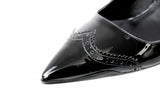 Prada Women's Black Full Brogue Leather Pumps / Heels 1I962F