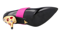 Prada Women's Black Brushed Spazzolato Leather Pumps / Heels 1I981H