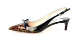 Prada Women's Multicoloured Leather Slingback Leopard Tiger Pumps / Heels 1I986F