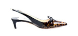 Prada Women's Multicoloured Leather Slingback Leopard Tiger Pumps / Heels 1I986F