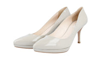 Prada Women's Grey Leather Pumps / Heels 1IP069