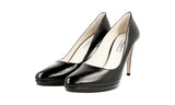 Prada Women's Black Saffiano Leather High Heels Stilettos Pumps / Heels 1IP079