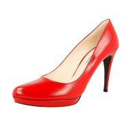Prada Women's Red Saffiano Leather Pumps / Heels 1IP079