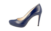 Prada Women's Blue High-Quality Saffiano Leather Pumps / Heels 1IP079