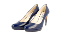 Prada Women's Blue High-Quality Saffiano Leather Pumps / Heels 1IP079