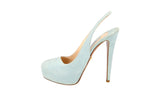 Prada Women's Blue Leather Pumps / Heels 1IP122