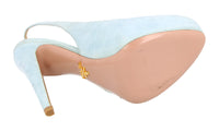 Prada Women's Blue Leather Pumps / Heels 1IP122