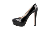 Prada Women's Black Leather Pumps / Heels 1IP220
