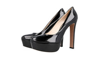 Prada Women's Black Leather Pumps / Heels 1IP220