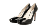 Prada Women's Black High-Quality Saffiano Leather Pumps / Heels 1IP286