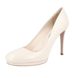Prada Women's Beige Saffiano Leather Pumps / Heels 1IP286