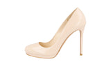 Prada Women's Beige Leather High Heels Stilettos Pumps / Heels 1IP286