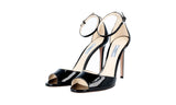Prada Women's Black Leather Slingback Sandals Pumps / Heels 1K937F