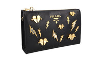 Prada Women's 1NE007 Black High-Quality Saffiano Leather Leather Evening Purse