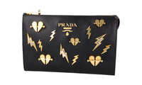 Prada Women's Black High-Quality Saffiano Leather Evening Purse 1NE007