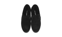 Prada Women's Black Leather Shearling Slip-on Sneaker 1S053L