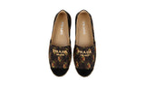 Prada Women's Black Embroided Jacquard Platform Espadrilles 1S055M