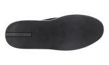 Prada Women's Black Leather Crystal Bow Brooch Slip-on Sneaker 1S125H