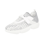 Prada Women's White Knit Cloudbust Lurex Sock Slip-on Sneaker 1S217I