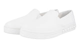Prada Women's White Leather Downtown Cryatal Slip-on Sneaker 1S245G
