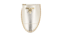 Prada Women's Gold Saffiano Leather Espadrilles 1S276H